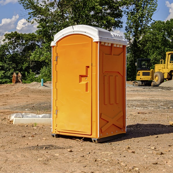 how often are the portable restrooms cleaned and serviced during a rental period in Brooklet